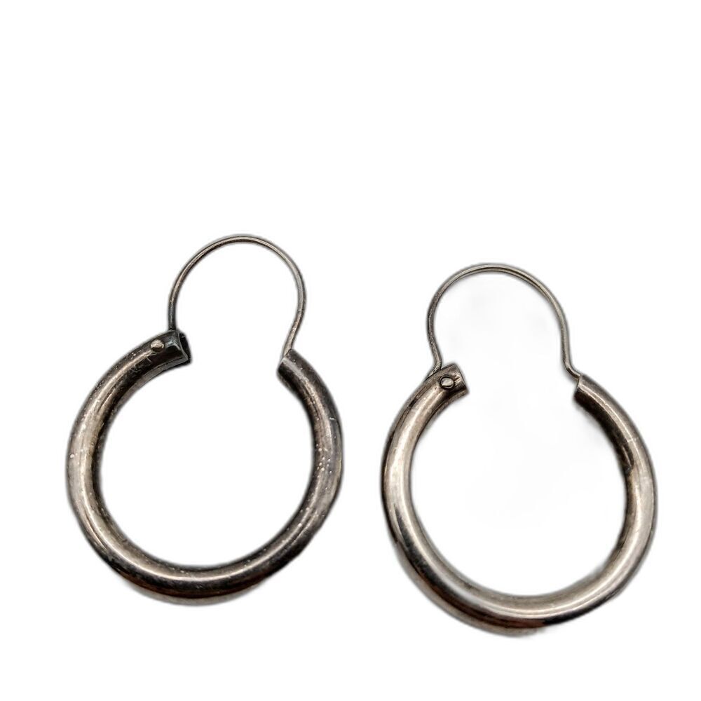 925 Sterling Silver Hoops 1 inch gift